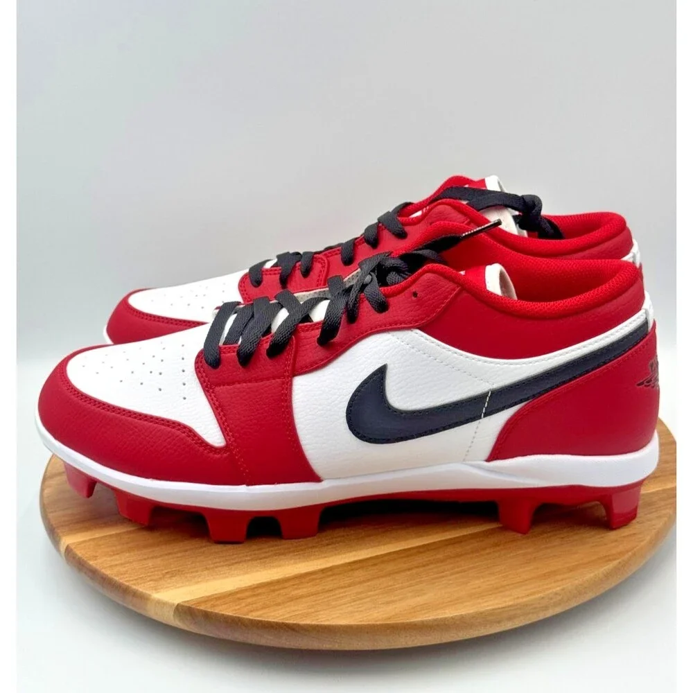 NIKE Air Jordan 1 Retro MCS Low Chicago Baseball Cleats Men's Size 12 CJ8524-611